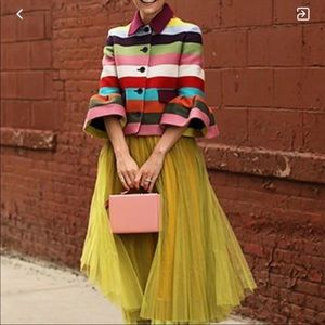 MISSLOOK crop stripe jacket - M